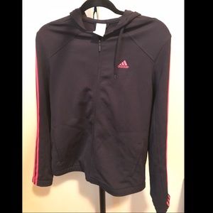 SOLD- Adidas zip up jacket -hoodie-hot pink